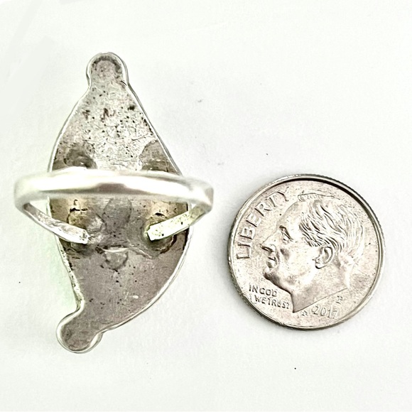 Old Pawn Vintage Navajo Damele Turquoise Sterling Silver Ring - Picture 5 of 6